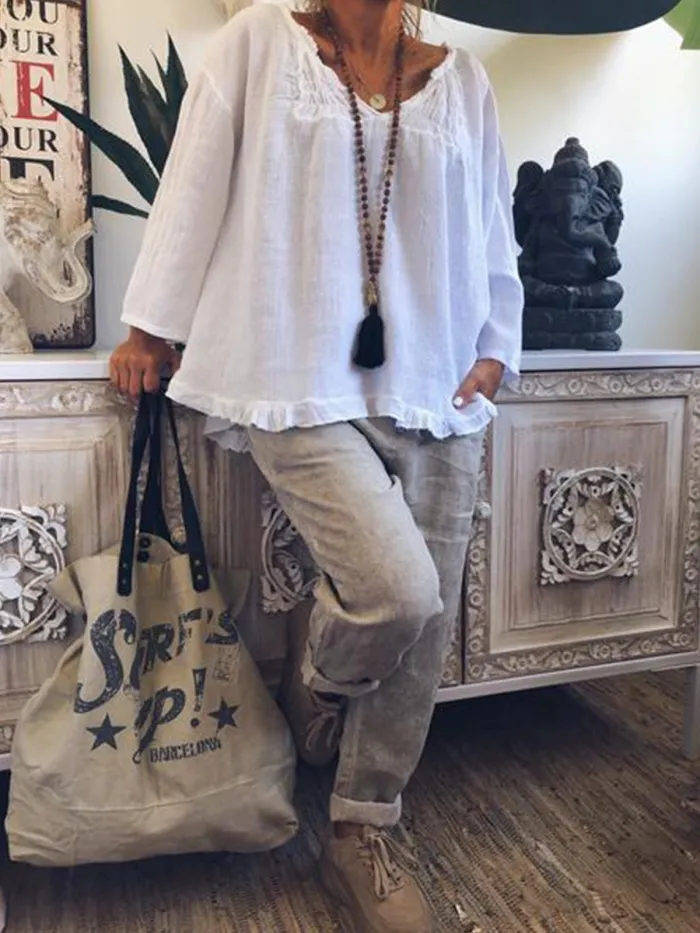Women Casual Loose Tops Tunic Blouse Shirt