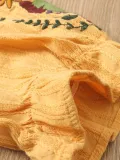 Women Casual Embroidery Tops Tunic Blouse Shirt