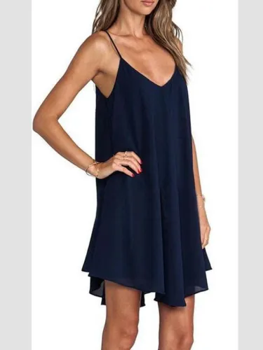 Cross Condole Belt Sexy Chiffon Lady Plus Size Dress