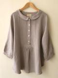 Plus Size Long Sleeve Sweet Solid Blouse
