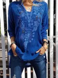 Patchwork Casual Shirts & Tops