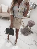 Women Casual Plus Size Printed Tops Tunic Blouse Shirt