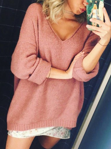 Casual cotton loose sweater