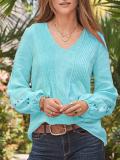 Long Sleeve Cotton-Blend Solid Shirts & Tops