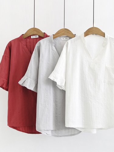 Women Casual Plus Size Tops Tunic Blouse Shirt