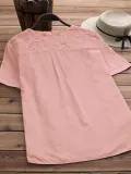 Cotton-Blend Short Sleeve Shirts & Tops
