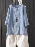 Short Sleeve Cotton-Blend Shirts & Tops