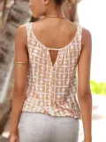 Crew Neck Casual Sleeveless Shirts & Tops
