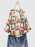 Casual Printed/dyed Round Neck Half Sleeve Shirts & Tops