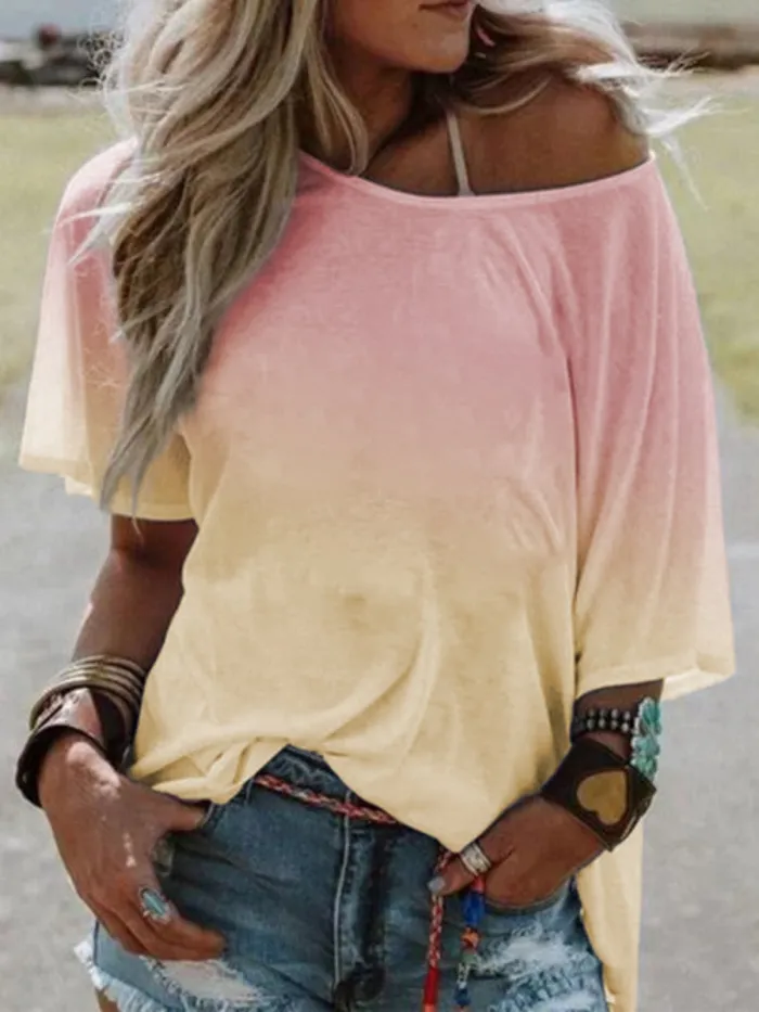 Short Sleeve Casual Cotton-Blend Shirts & Tops