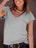 Casual Cotton V Neck Shirts & Tops