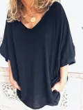 Short Sleeve Casual Plain T- Shirt