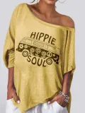 Casual Cotton Crew Neck Shirts & Tops