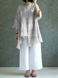Casual Solid Half Sleeve Crew Neck Blouse