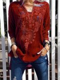 Patchwork Casual Shirts & Tops