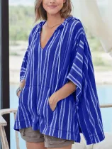 Summer  Pocket striped dress