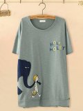 Casual Short Sleeve Round Neck Plus Size Tops