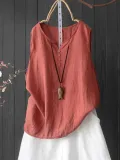 Sleeveless Casual Round Neck Shirts & Tops