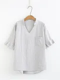 Women Casual Plus Size Tops Tunic Blouse Shirt