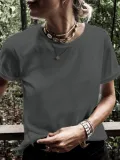 Solid Casual Cotton Shirts & Tops