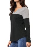 Long Sleeve Simple & Basic V-neck T-shirt