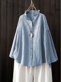 Linen Long Sleeve Sweet Shirts & Tops