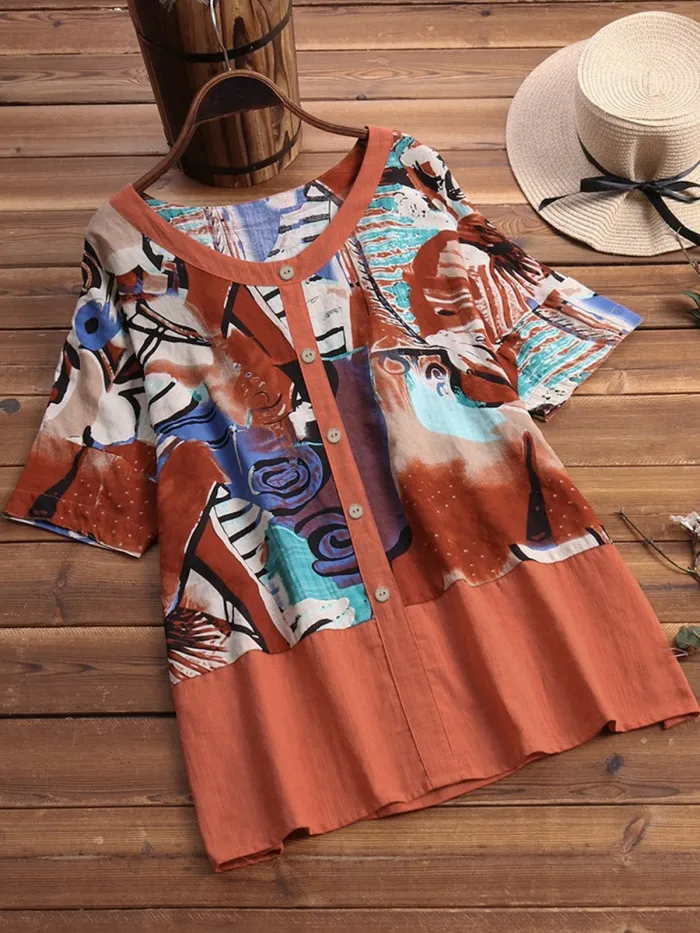 Women Casual Loose Tops Tunic Blouse Shirt