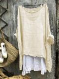Women Thin Summer Linen Plus Size Tops
