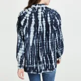 Blue Floral V Neck Casual Shirts & Tops