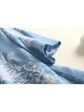 Women Casual Embroidered Tops Tunic Blouse Shirt