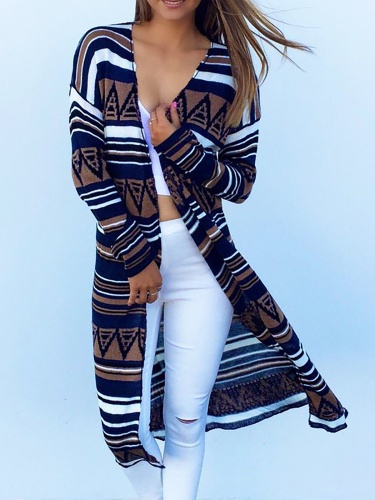 Cotton Geometric Casual Blazer