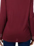 Basic V neck Embroidered Plus Size Cotton-blend T-Shirt