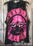 Black Cotton Sleeveless Crew Neck Shirts & Tops