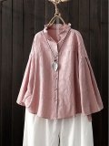 Linen Long Sleeve Sweet Shirts & Tops