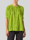 Plus Size Casual Short Sleeve Round Neck Solid Shirts & Tops