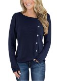 Shift Casual Long Sleeve Round Neck T-Shirts