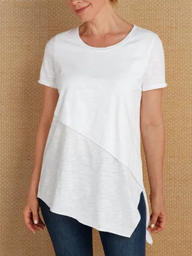 Casual Solid Paneled Shirts & Tops