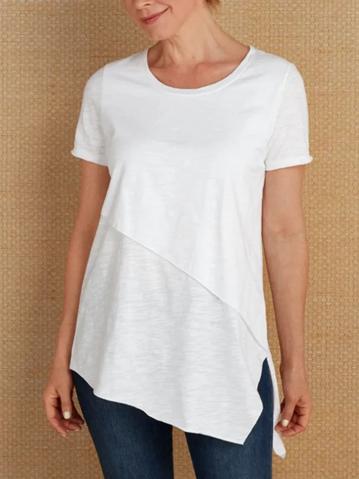 Casual Solid Paneled Shirts & Tops