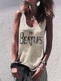 Sleeveless  Printed Shirts & Tops