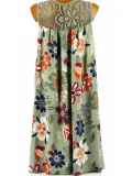 Women Casual Printed Tops Tunic Mini Dress