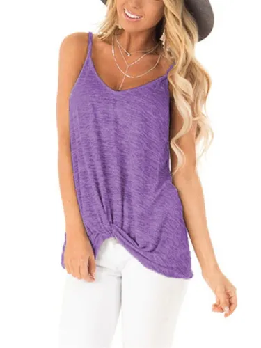 Cotton Casual Sleeveless Shirts & Tops