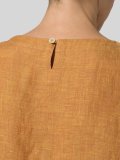 Linen Short Sleeve Solid Casual Tops