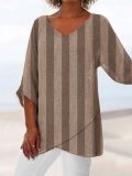 Cotton-Blend Long Sleeve Shirts & Tops