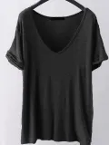 Cotton-Blend Short Sleeve Shirts & Tops