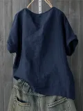 Casual Printed/dyed Short Sleeve Shirts & Tops