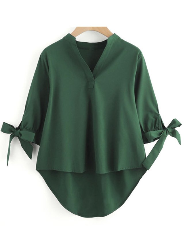 Chiffon V Neck Shirts & Tops