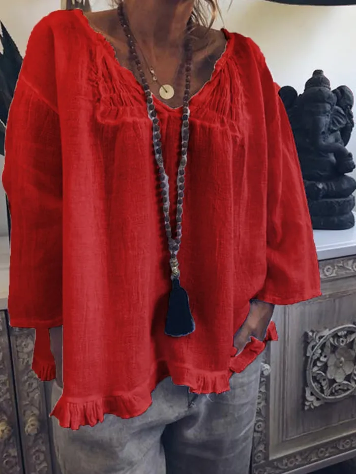 Women Casual Loose Tops Tunic Blouse Shirt