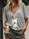 Cotton-Blend Printed Casual Shirts & Tops