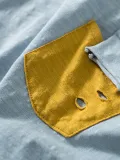 Short Sleeve Patchwork Casual Shirts & Tops