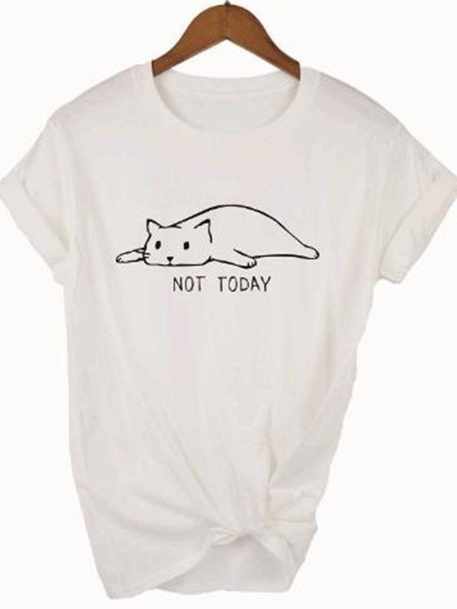 Short Sleeve Round Neck Printed Shirts & Tops